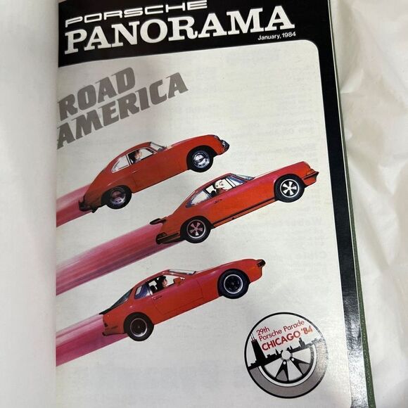 Porsche Panoramic Hardcover Bounded Magazines Vintage 1984 JAN-JUNE PCA - Picture 4 of 11